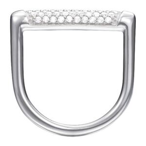 Esprit Modern ezüst gyűrű kristályokkal ESRG92708A 53 mm