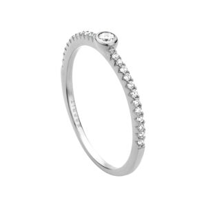 Esprit Csillogó ezüst gyűrű kristályokkal  ESRG008311 55 mm