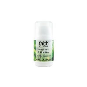 Faith in Nature Golyós dezodor Zöld tea és aloé vera (Natural Deodorant) 50 ml