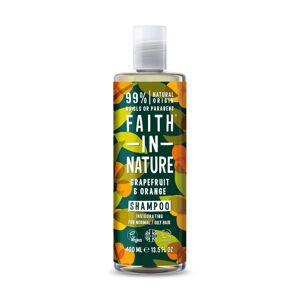 Faith in Nature Élénkítő természetes sampon normál és zsíros hajra Grapefruit & narancs (Invigorating Shampoo) 400 ml