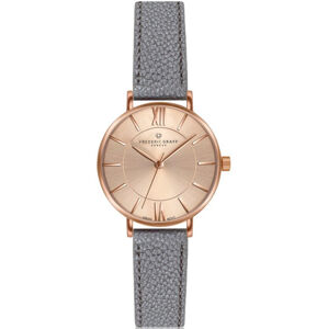 Frederic Graff Shispare Lychee Grey Leather Strap Watch FCG-B032R