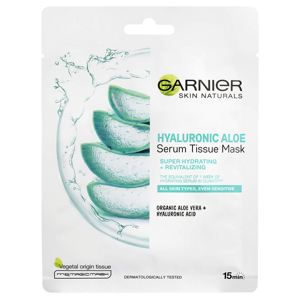 Garnier Hyaluronic Aloe (Serum Tissue Mask) 28 g textil bőrápoló maszk aloe vera tartalommal