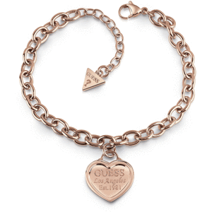 Guess Stílusos bronz karkötő szívvel UBB28019-S S (14-18 cm)