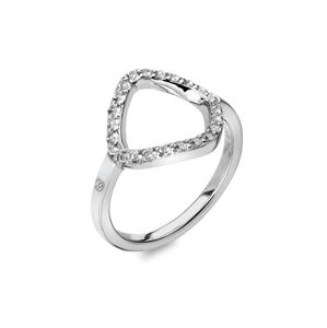 Hot Diamonds Elegáns ezüst gyűrű gyémánttal és topázzal Behold DR221 60 mm