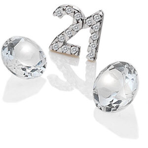 Hot Diamonds Cirkónia kővel díszített „21” számjegy és topáz elemek EX210