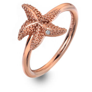 Hot Diamonds Luxus rózsaszín arany gyűrű valódi gyémánttal Daisy RG DR212 56 mm