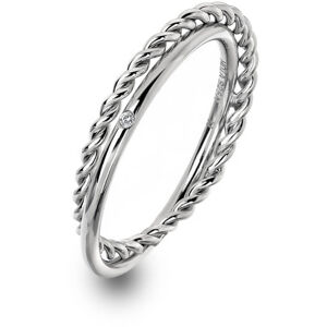 Hot Diamonds Luxus ezüst gyűrű valódi gyémánttal Jasmine DR210 53 mm