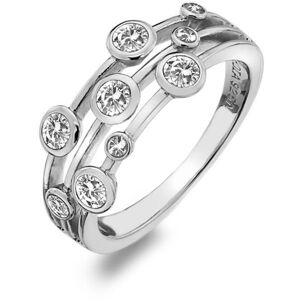Hot Diamonds Luxus ezüst gyűrű topázzal és gyémánttal Willow DR207 60 mm