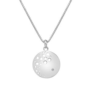 Hot Diamonds Gyönyörű ezüst gyémánt nyaklánc Spritz DP861 (lánc, medál)