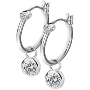 Hot Diamonds Ezüst fülbevalók Hoops Topaz gyémántokkal DE6278