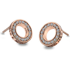 Hot Diamonds Ezüst fülbevaló Hot Diamonds Emozioni Saturno Rose Gold DE409