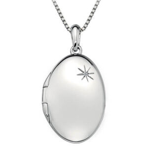 Hot Diamonds Ezüst nyaklánc Hot Diamonds Memoirs Oval Locket DP493 (nyaklánc, medál)