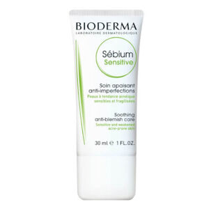 Bioderma Sébium Sensitive nyugtató és hidratáló bőrápoló krém száraz és irritált bőrre (Soothing Anti-Blemish Care) 30 ml