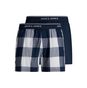 Jack&Jones 2 PACK - férfi alsó nadrág JACBASIC CHECK 12199826 Dress Blues XL