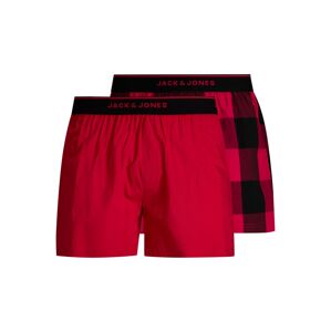 Jack&Jones 2 PACK - férfi alsó nadrág JACBASIC CHECK 12199826 True Red XL