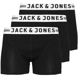 Jack&Jones 3 PACK - férfi boxeralsó  SENSE 12081832 Black 3XL