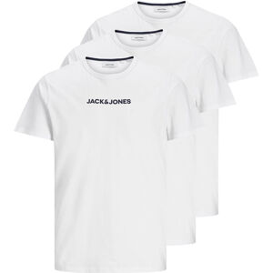 Jack&Jones 3 PACK - férfi póló  JACRAIN Regular Fit 12184812 White M