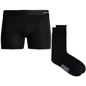 Jack&Jones Férfi szett - boxeralsó és zokni JACBAMBOO 12198875 Black XXL