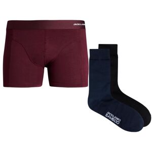 Jack&Jones Férfi szett - boxeralsó és zokni JACBAMBOO 12198875 Port Royale L