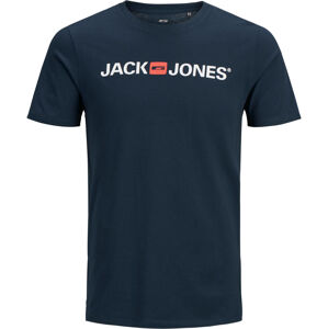 Jack&Jones PLUS JJECORP Regular Fit férfi póló 12184987 Navy Blazer 5XL