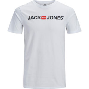 Jack&Jones PLUS JJECORP Regular Fit férfi póló 12184987 White 6XL