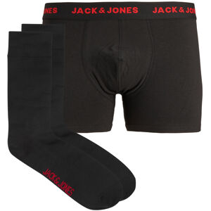 Jack&Jones Férfi szett - boxeralsó és zokni JACRON 12205034 Black XL