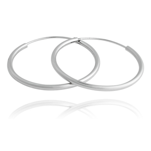 JVD Időtlen ezüst kerek fülbevalók SVLE0208XD500 2,5 cm
