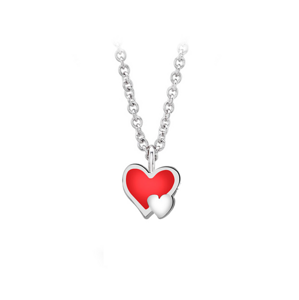 JVD Romantikus  ezüst nyaklánc Két szív SVLN0430SH2SM38 (lánc, medál)