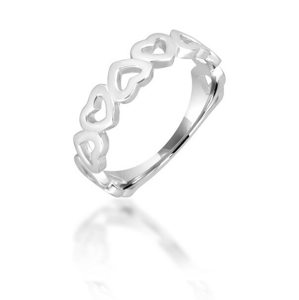JVD Romantikus ezüst gyűrű szívvel SVLR0294XH200 54 mm