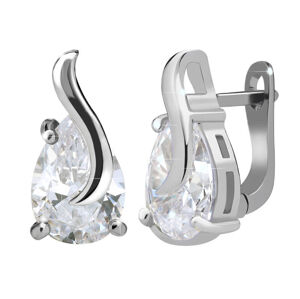JVD Ezüst fülbevalók csillogó kristályokkal SVLE0258X69P100