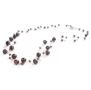 JwL Luxury Pearls Sötét színű igazgyöngy nyaklánc JL0325