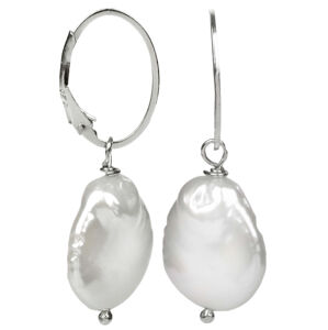 JwL Luxury Pearls Ezüst fülbevaló fehér igazgyönggyel JL0154