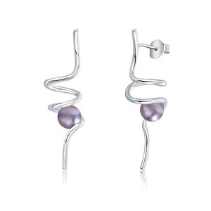 JwL Luxury Pearls Hosszú ezüst gyöngy  fülbevaló JL0636