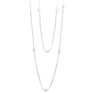 JwL Luxury Pearls Hosszú nyaklánc fehér igazgyöggyel JL0427  