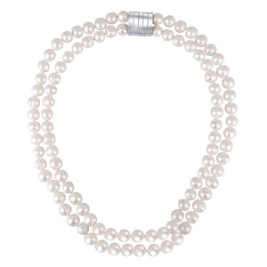 JwL Luxury Pearls Dupla nyaklánc fehér igazgyöngyből JL0656