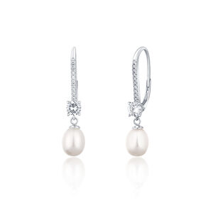 JwL Luxury Pearls Luxus ezüst fülbevaló igazgyönggyel JL0717