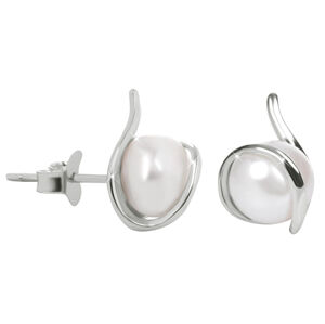 JwL Luxury Pearls Divatos ezüst fülbevaló igazgyönggyel JL0401