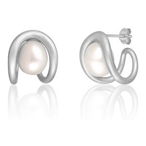 JwL Luxury Pearls Divatos ezüst fülbevalók valódi gyönggyel JL0651