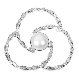 JwL Luxury Pearls Pearl Shamrock bross kristályokkal JL0519