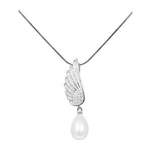 JwL Luxury Pearls Gyöngy nyaklánc fehér gyöngy és cirkóniákkal JL0535