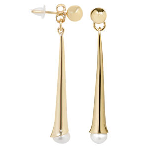 JwL Luxury Pearls Aranyozott fülbevaló igazgyönggyel  2in1 JL0410