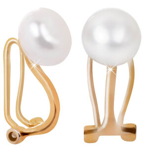 JwL Luxury Pearls Aranyozott  fülbevaló igazgyönggyel JL0399  