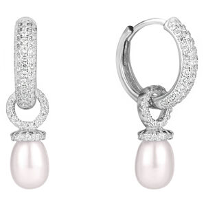JwL Luxury Pearls Ezüst többfunkciós fülbevaló gyűrűk jobb gyöngy és cirkonium JL0592