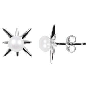 JwL Luxury Pearls Ezüst csillag fülbevaló igazgyöngyökkel JL0544