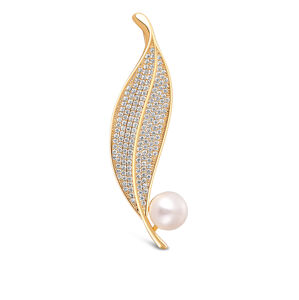 JwL Luxury Pearls Ragyogó gyöngy bross levél 2 az 1-ben  JL0700