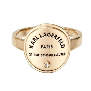 Karl Lagerfeld Elegáns aranyozott gyűrű jellegzetes logóval 554530 52 mm