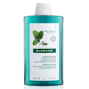 Klorane Méregtelenítő védő sampon a külső behatások ellen Víz menta (Anti Pollution Detox Shampoo With Aquatic Mint) 200 ml 400 ml