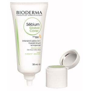 Bioderma Amely tejszínt és rejtegető pattanások Sébium Global Cover (Intensive Care tisztító Hight lefedettség) 30 ml + 2 g