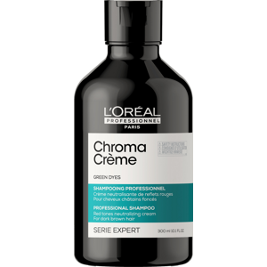 L´Oréal Professionnel Professzionális vörös tónusokat semlegesítő zöld sampon Serie Expert Chroma Crème (Green Dyes Shampoo) 300 ml