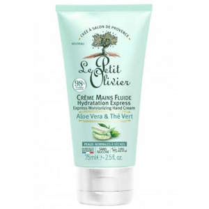 Le Petit Olivier Hidratáló kézkrém  Aloe Vera és Zöld tea (Express Moisturizing Hand Cream) 75 ml